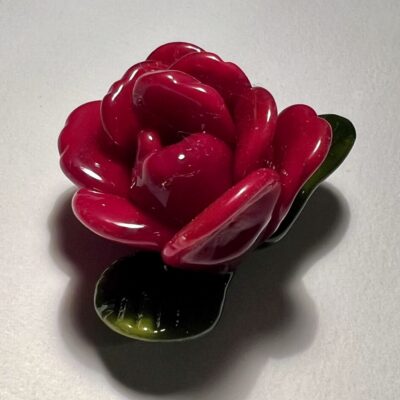 idée cadeau saint valentin, rose en verre de Murano, rose en verre filé