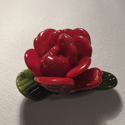 idée cadeau saint valentin, rose en verre de Murano, rose en verre filé
