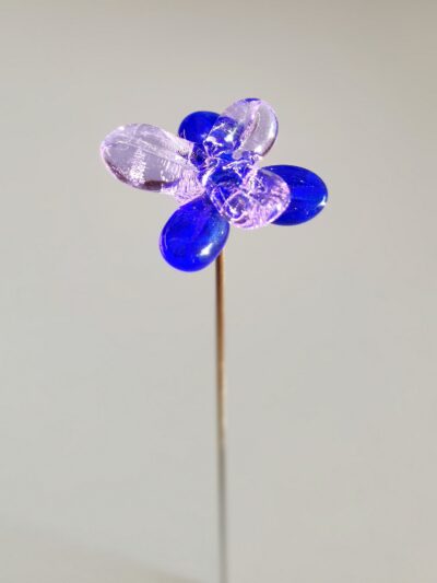 Fleur en verre soufflé, fleur en verre de Murano