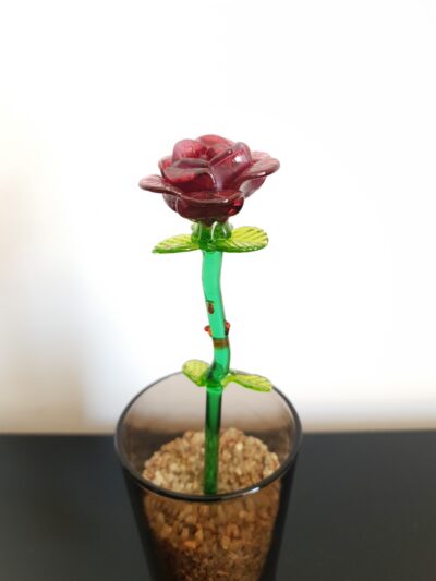 Vente de rose en ligne, rose en verre de Murano