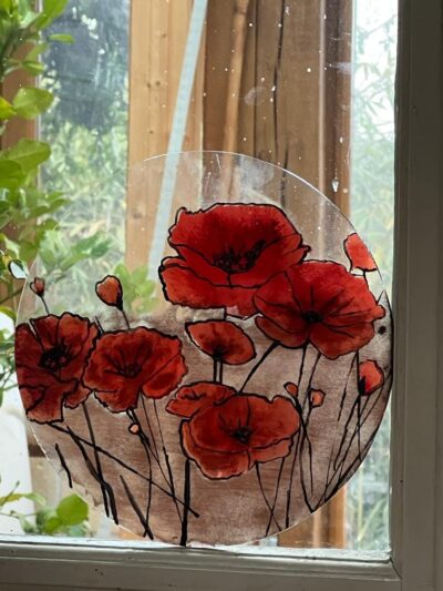 Vitrail coquelicots
