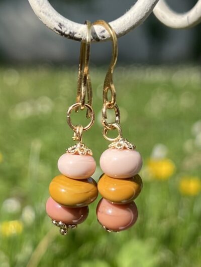 Boucles d'oreilles n°014 Perles x3