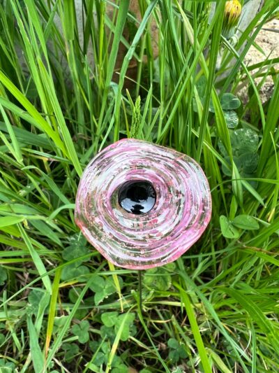 Coquelicot en verre n°010 Rose cœur noir – Image 2