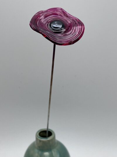 Fleur coquelicot verre