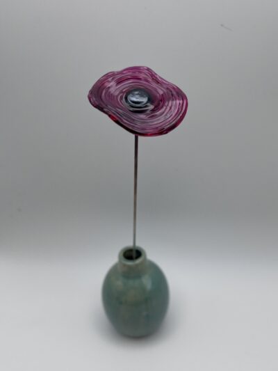 Fleur coquelicot verre