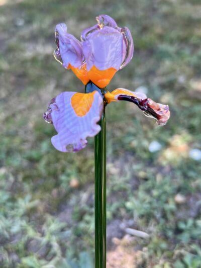Fleur en verre artisanale