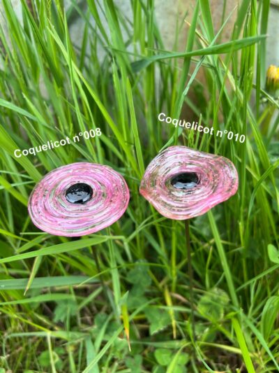 Fleur en verre Coquelicot