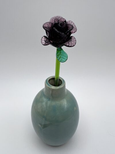 Fleur en verre de Murano Rose