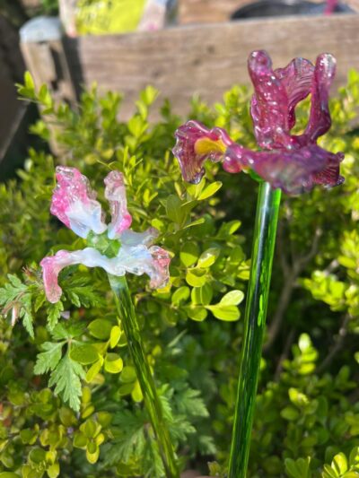 Fleur en verre Iris