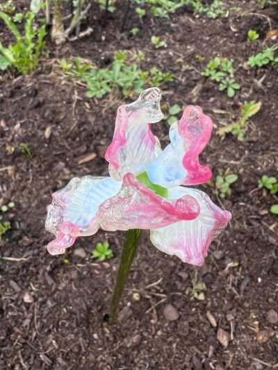 Fleur en verre Iris