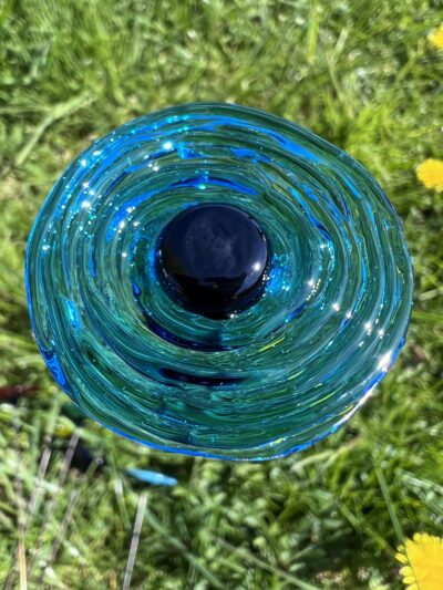 Coquelicot en verre n°004 Bleu azur transparent – Image 2
