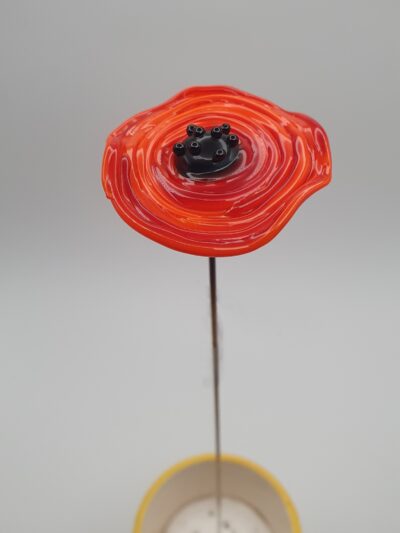 Fleurs de verre coquelicots