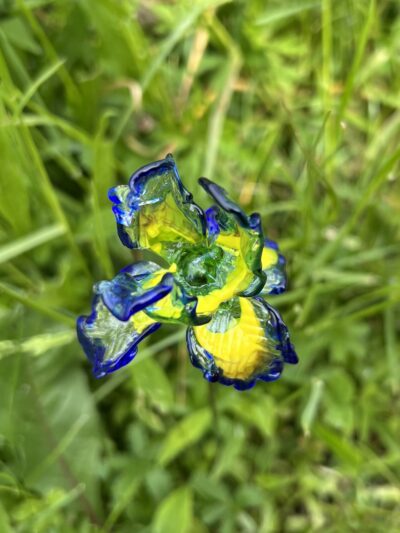 Fleurs en verre sur tige