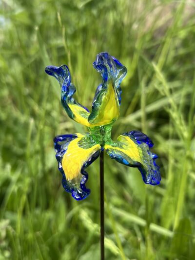 Fleurs en verre sur tige