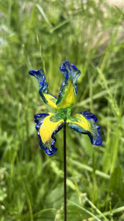 Fleurs en verre sur tige
