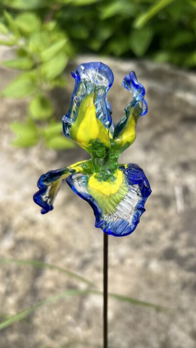 Fleurs en verre sur tige