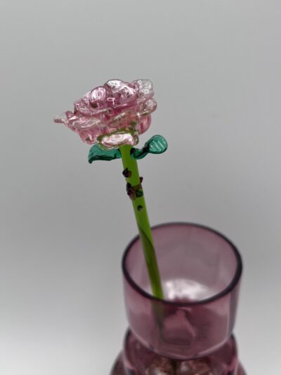 rose en verre soufflé