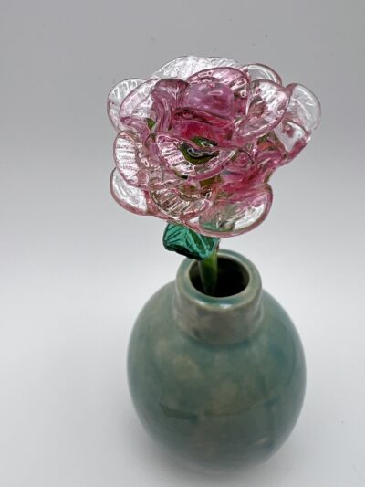 rose en verre soufflé