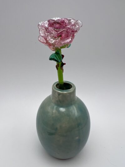 rose en verre soufflé