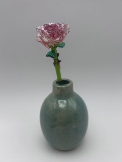 rose en verre soufflé