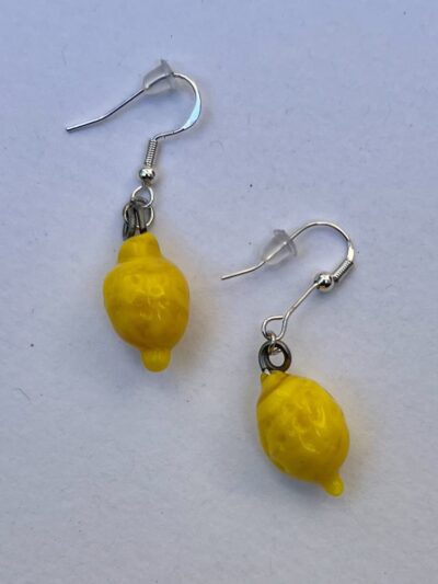 Boucles d'oreilles en verre n°024 Citrons – Image 5
