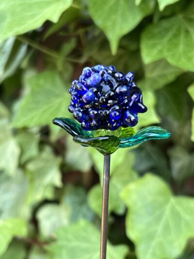 Fleur chardon en verre
