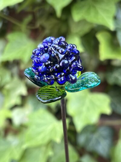 Fleur chardon en verre