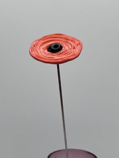 fleur coquelicot en verre soufflé