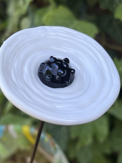 Coquelicot en verre n°017 Blanc pur – Image 3
