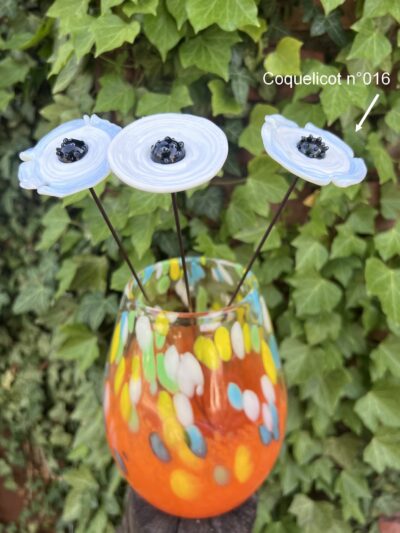 Fleurs verre soufflé