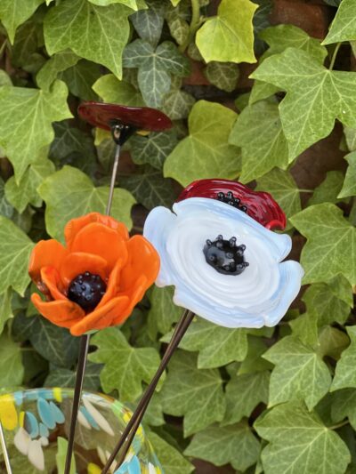Fleurs verre soufflé