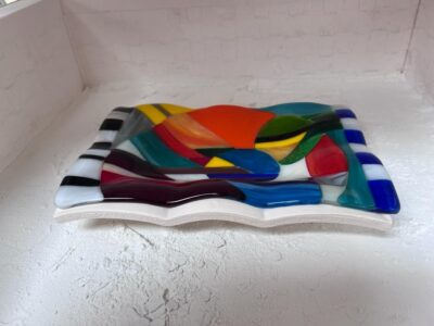 Objet de table n°001 Plat multicolore – Image 4