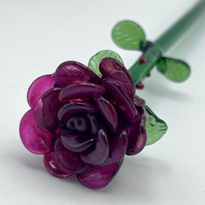 Roses en verre de Murano