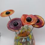 Bouquet de coquelicots en verre