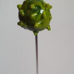 Fleur en verre chardon