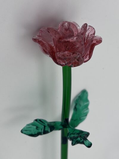 Fleur en verre Pivoine