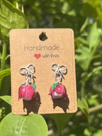 Boucles d'oreilles en verre filé