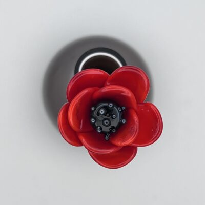 Fleur de pavot en verre de Muranov