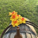 Bouquet de jonquilles en verre de Murano