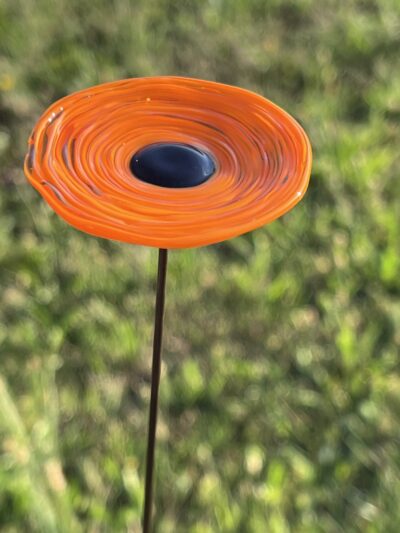 Fleur de verre coquelicot