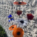 Fleur de verre coquelicot