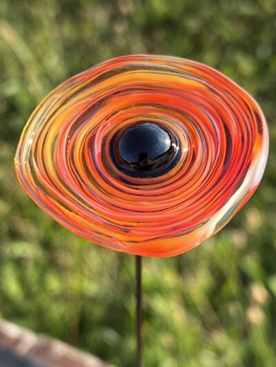 Fleur verre coquelicot