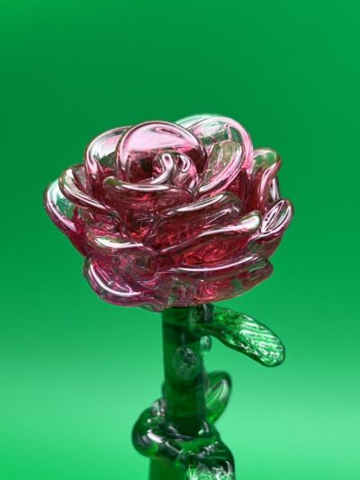 Rose en verre filé