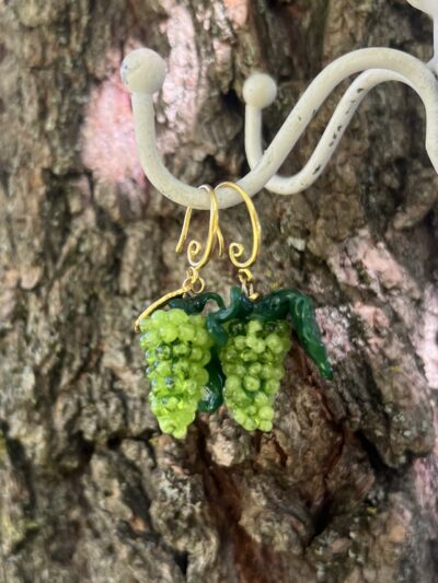 Boucles d'oreille raisins
