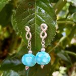 Boucles d’oreilles bleues