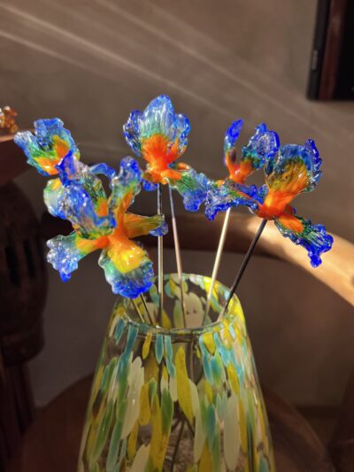Bouquet de fleurs de verre