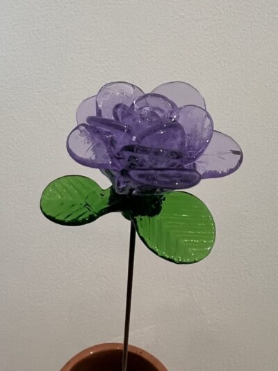 Rose en verre de Murano