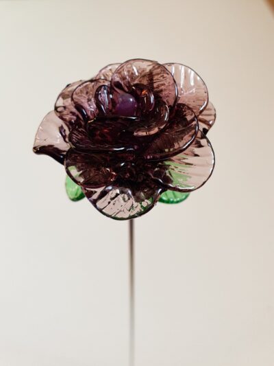 Rose en verre de Murano