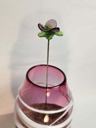 Fleur artificielle en verre de Murano