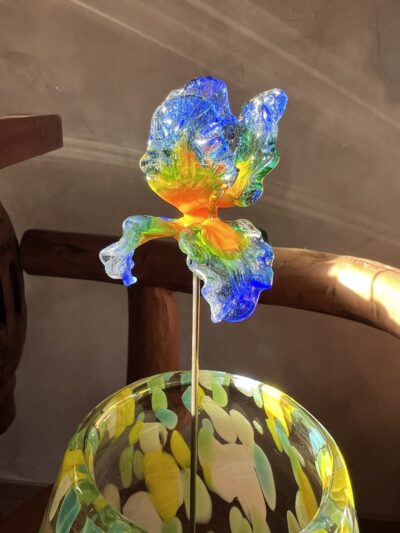 Fleur en verre filé